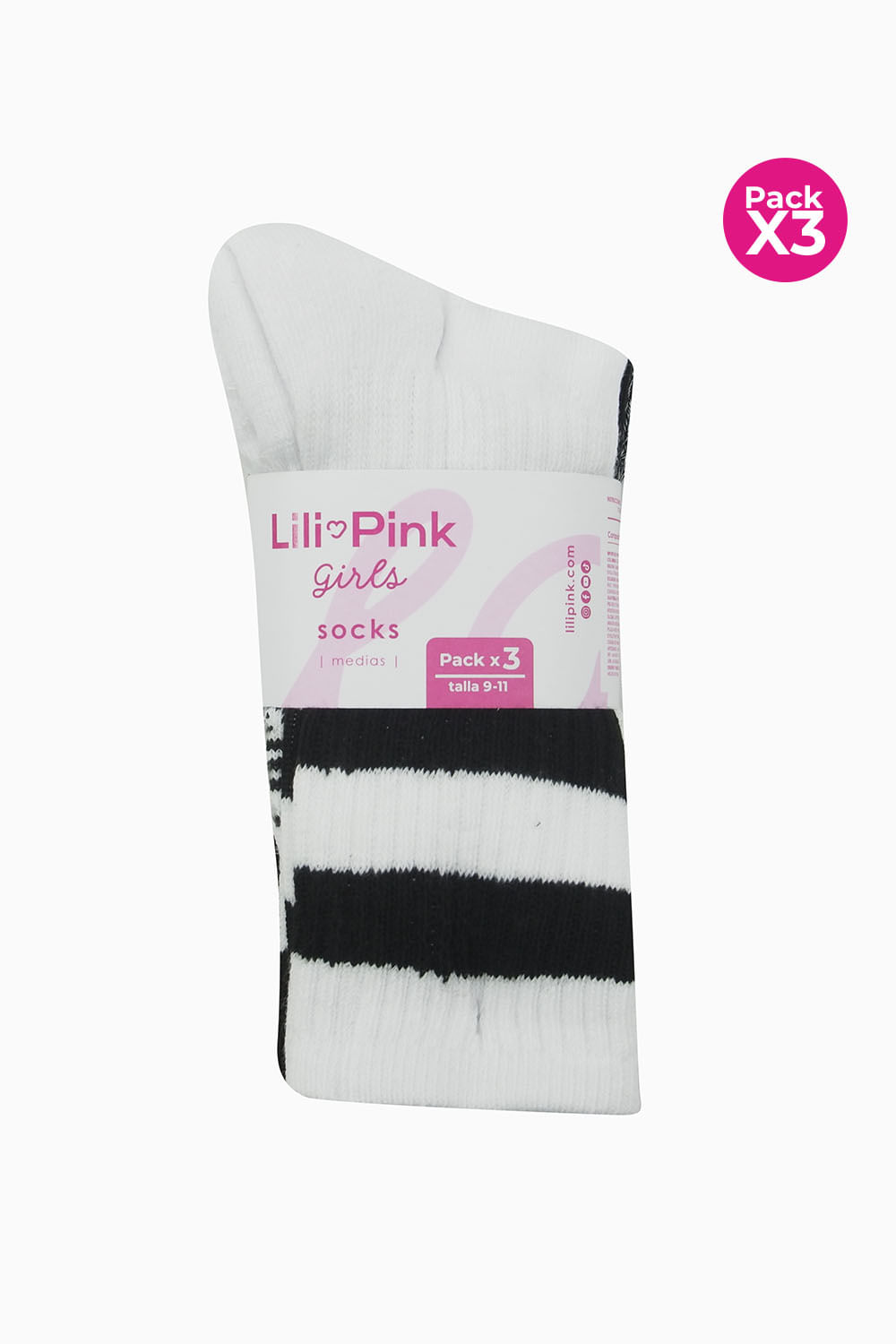 Medias tipo clasicas para mujer paquete x3 en poliester