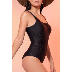 Vestido de baño enterizo en microfibra negro