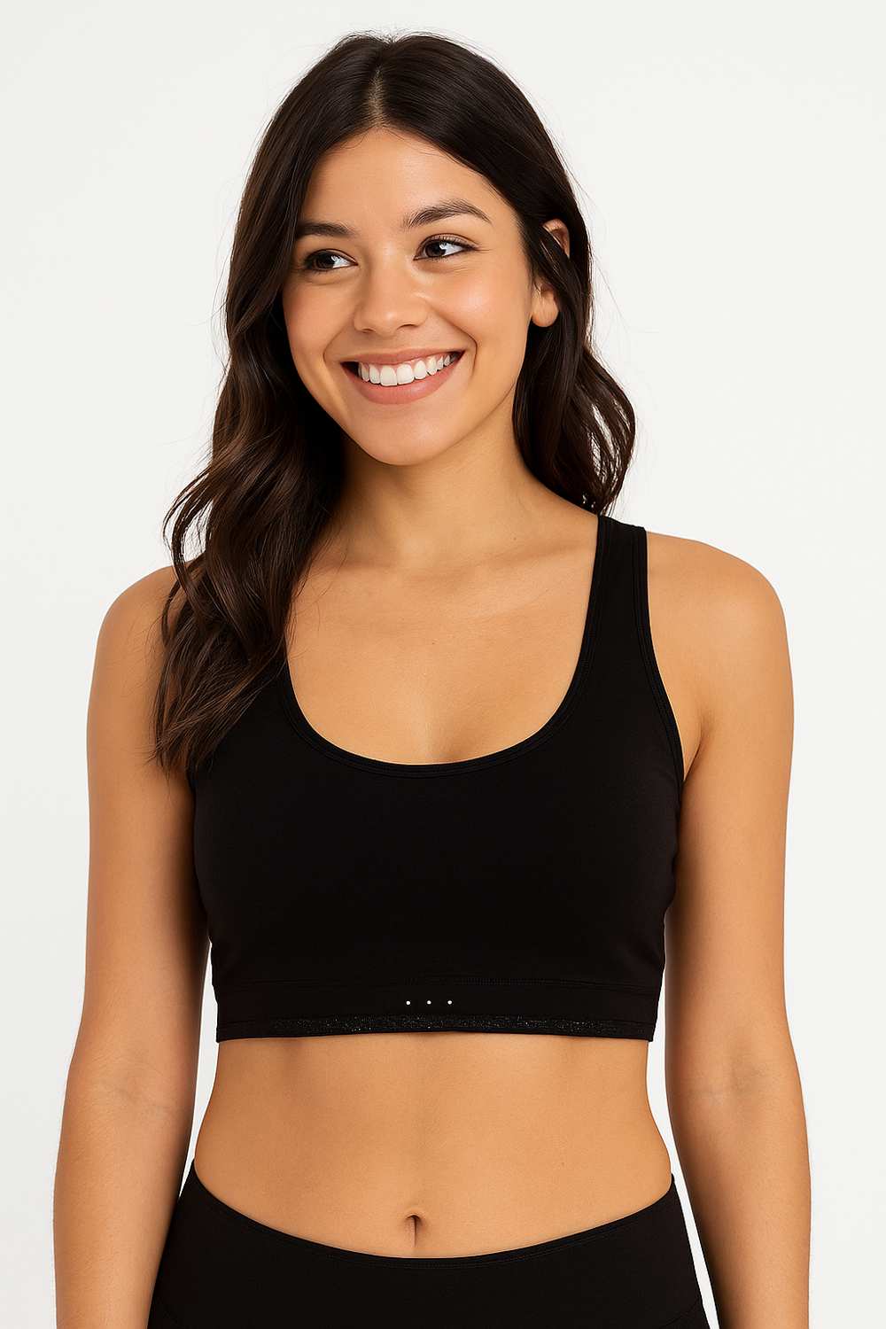 Top con tirantes anchos y tecnologia seamless