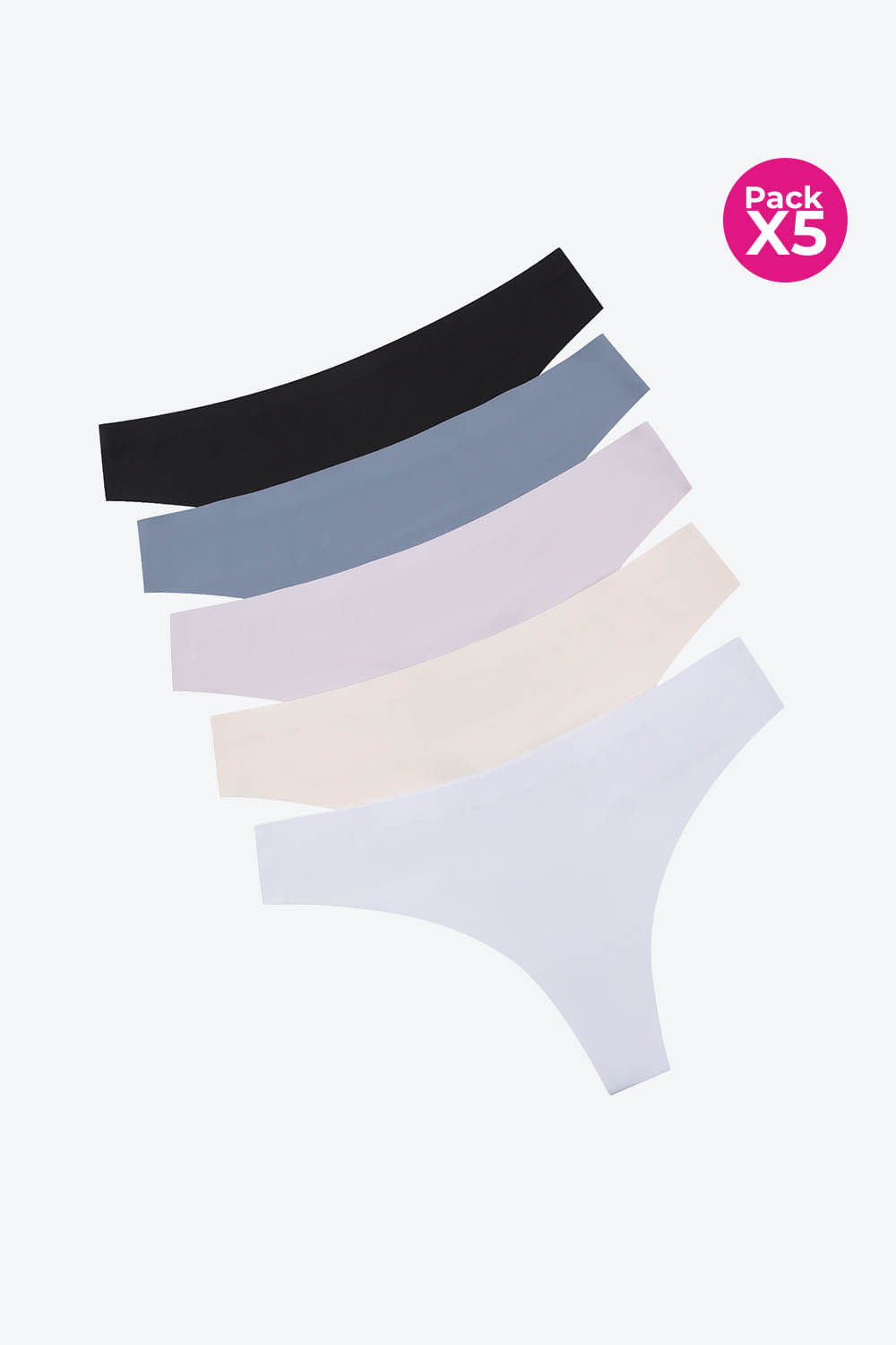 Panty paquete x5 brasilera microfibra