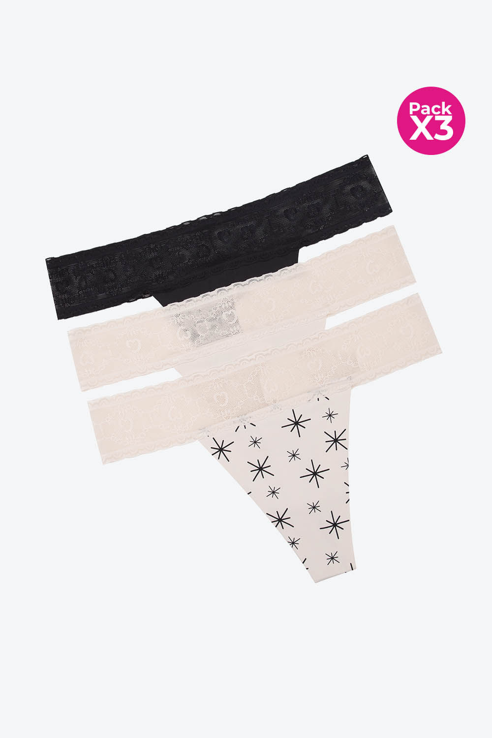 Panty brasilera en microfibra paquete x3