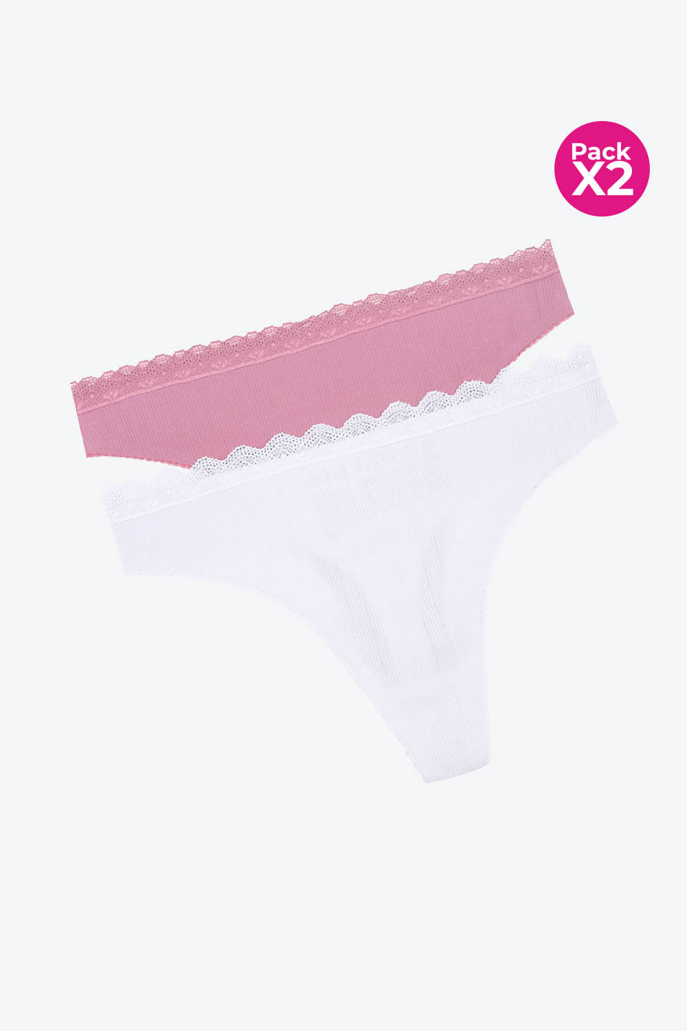 Panty brasilera paquete x2 confeccionado en algodon