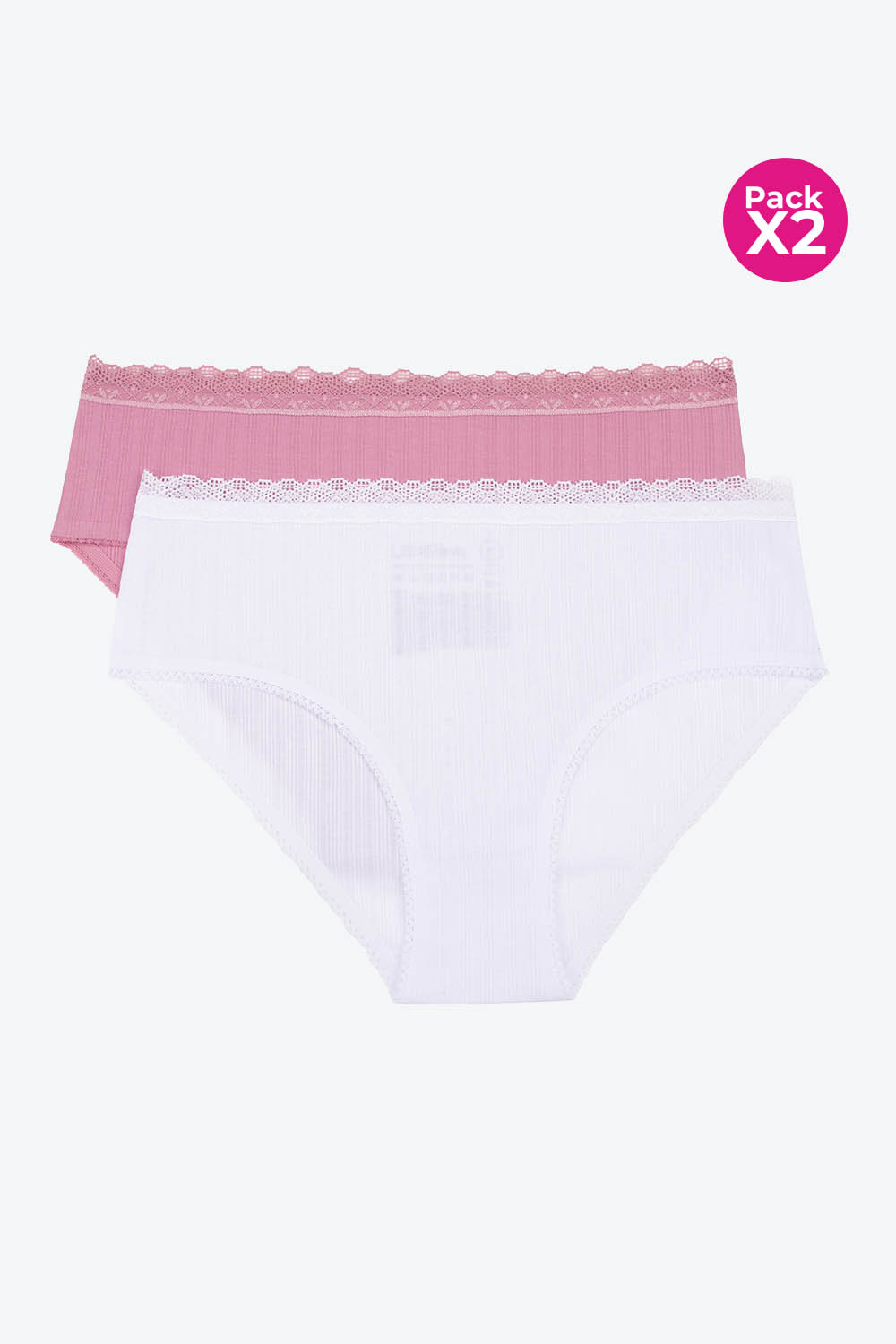 Panty hipster paquete x2 confeccionado en algodon