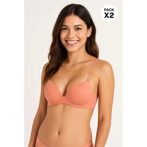 Brasier en microfibra sin realce paquete x2