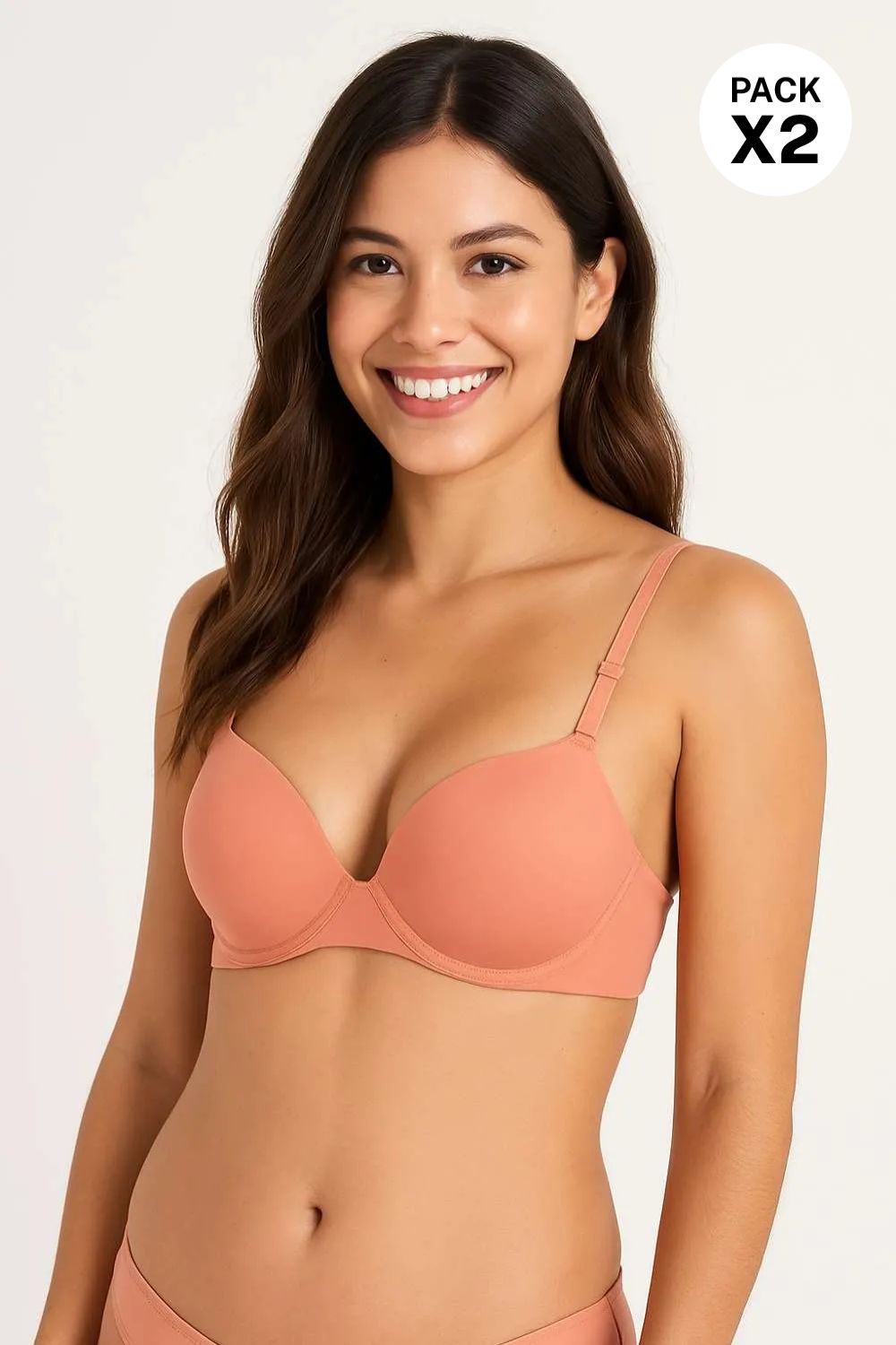 Brasier en microfibra sin realce paq x2