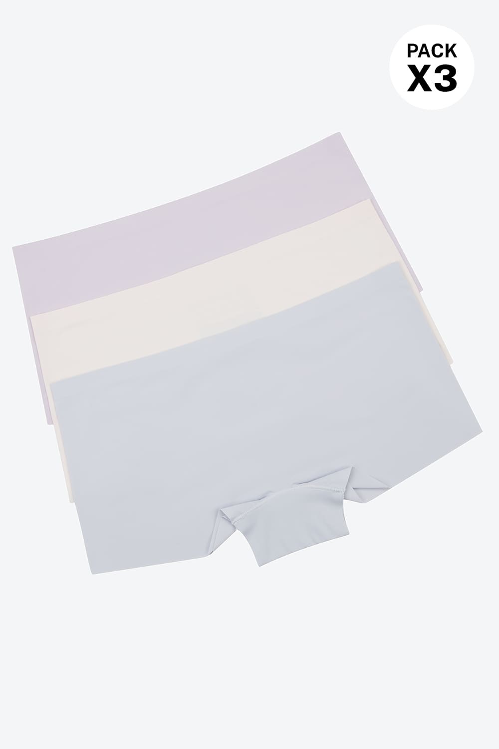 Panty boxer corte láser paquete x3 en microfibra