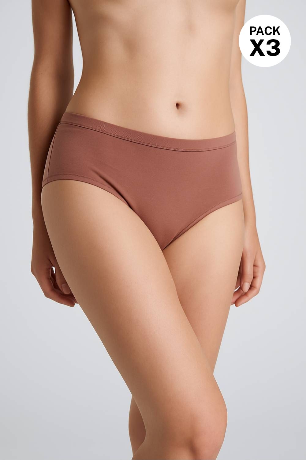 Panty tipo clásico paquete x3 en algodón