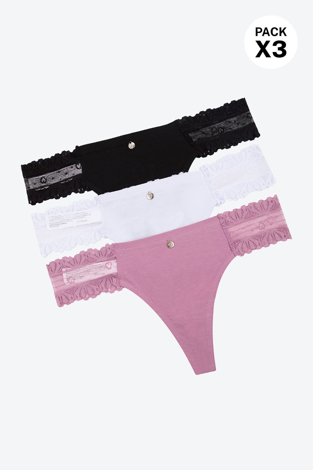 Brasilera paquete x3 en algodón transpirable
