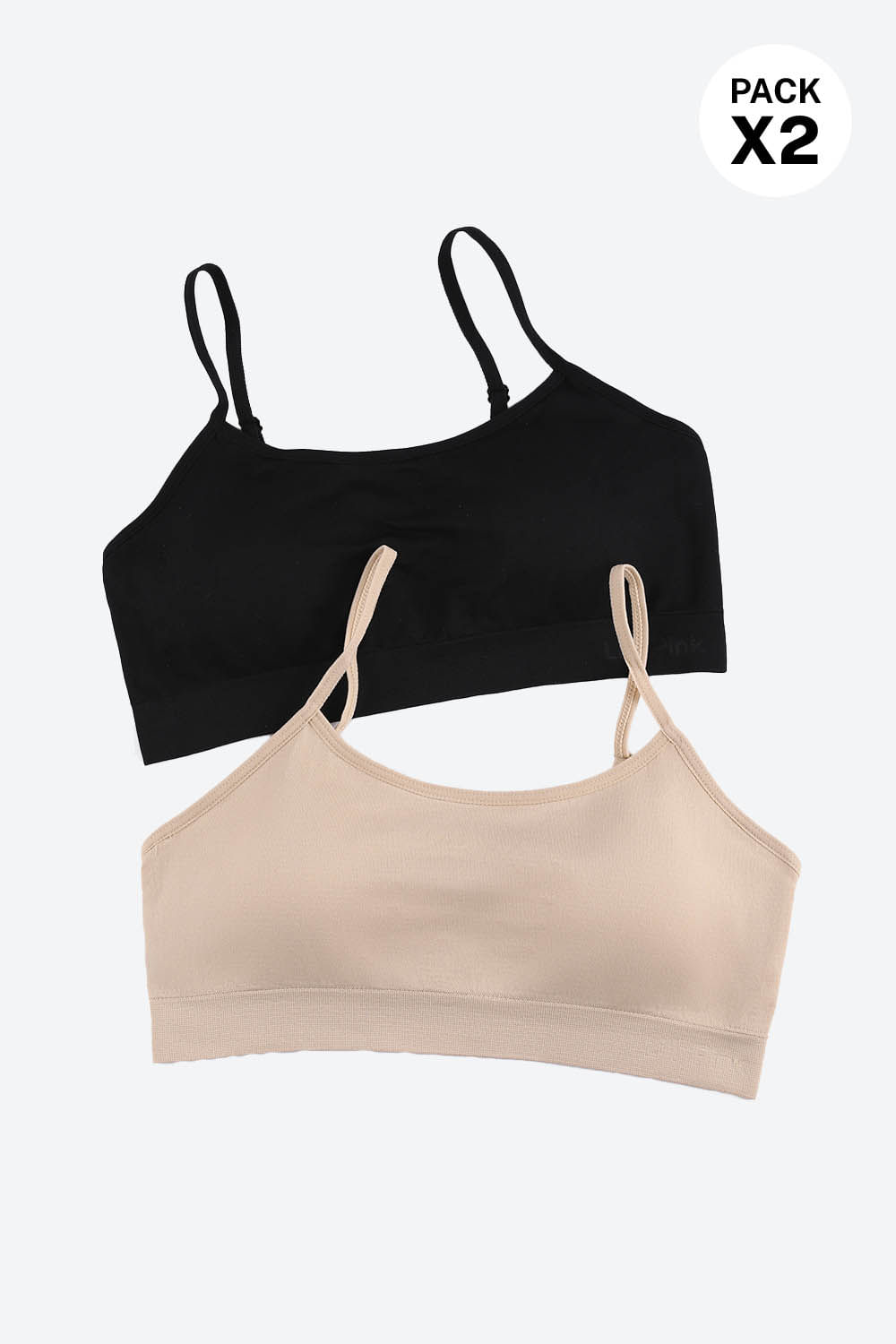 Top con tirantes delgados paquete x2 tipo seamless