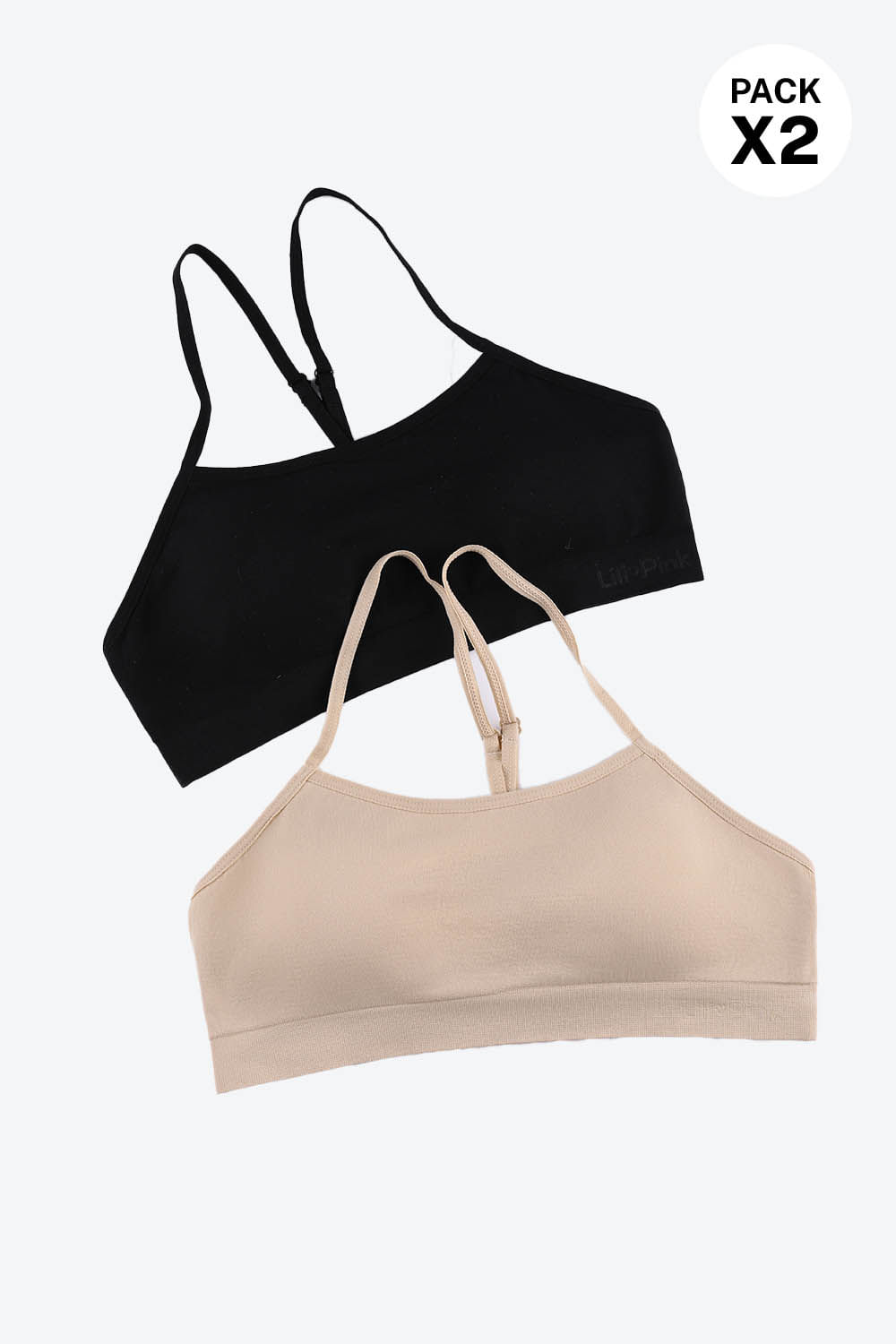 Top con tirantes delgados paquete x2 tecnologia seamless