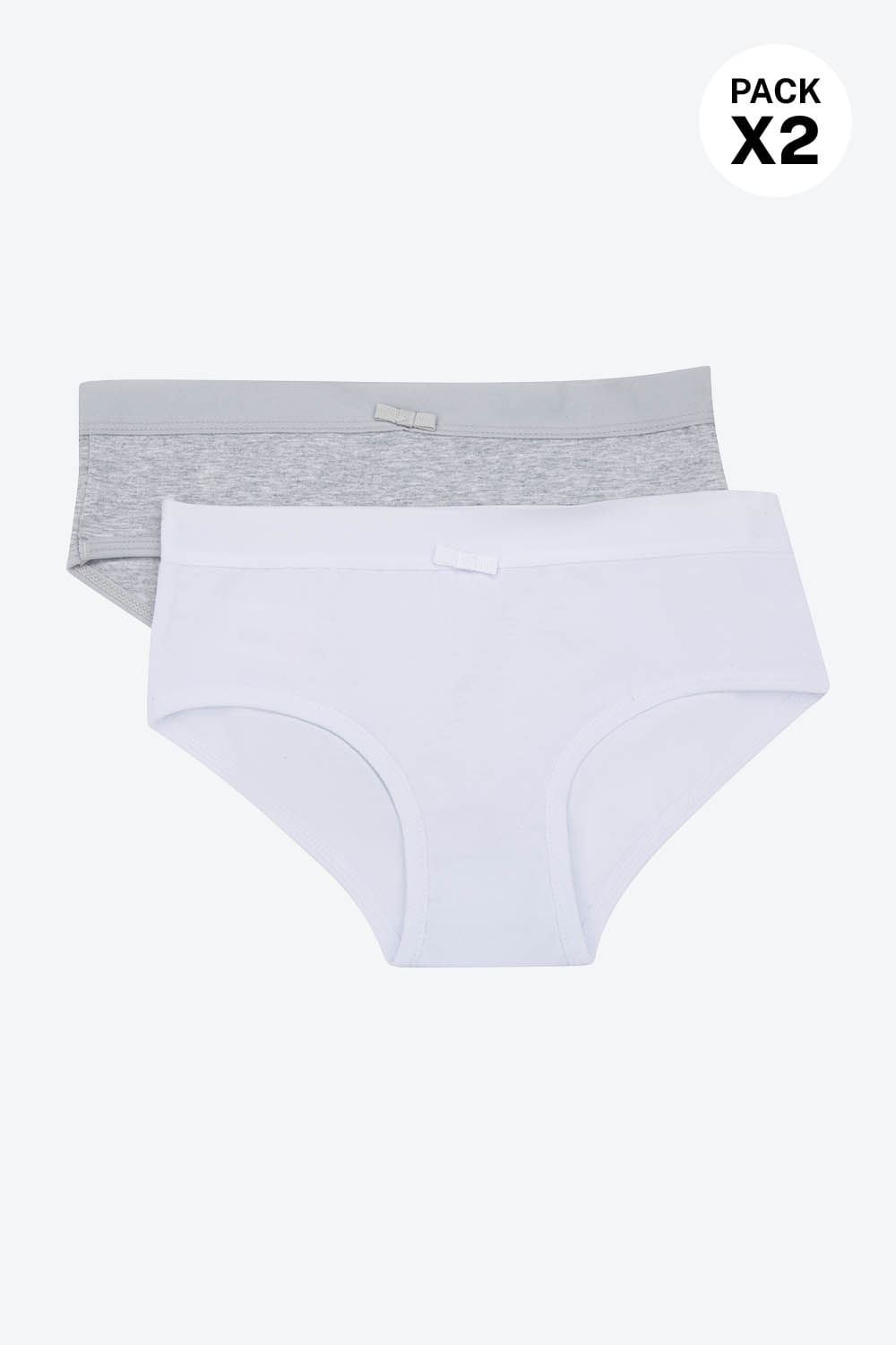 Hipster para niña paquete x2 en algodón sueve