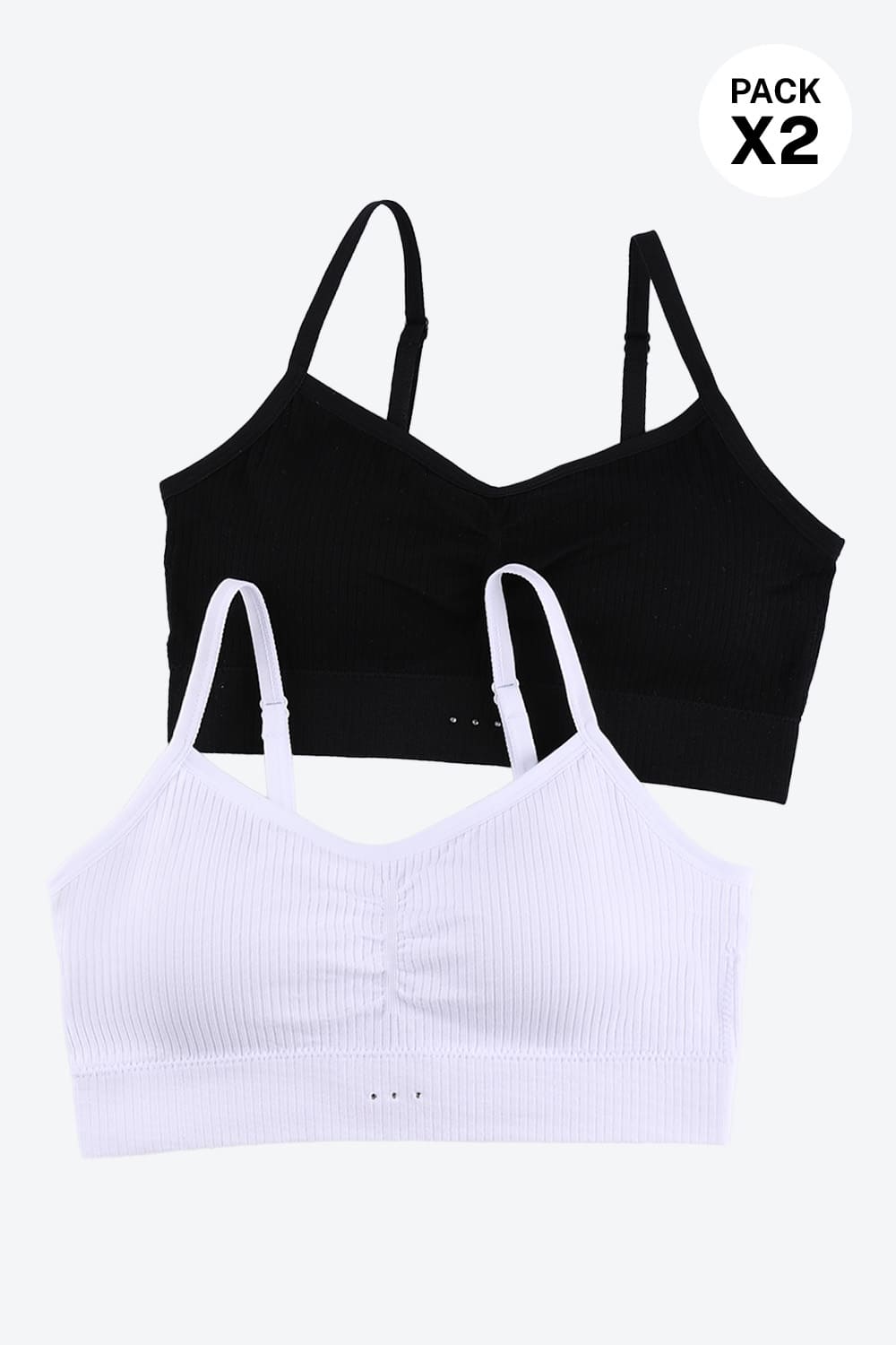 Top con escote triangular paquete x2 seamless