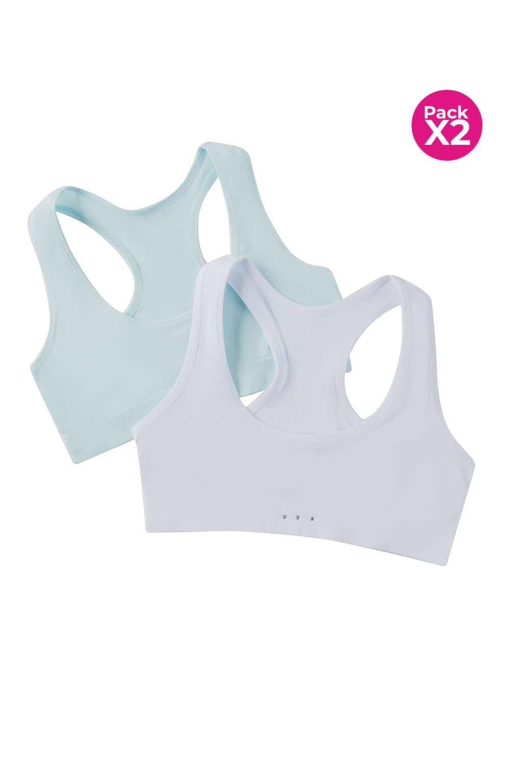 Top para niña con tecnología sin costuras paquete x2