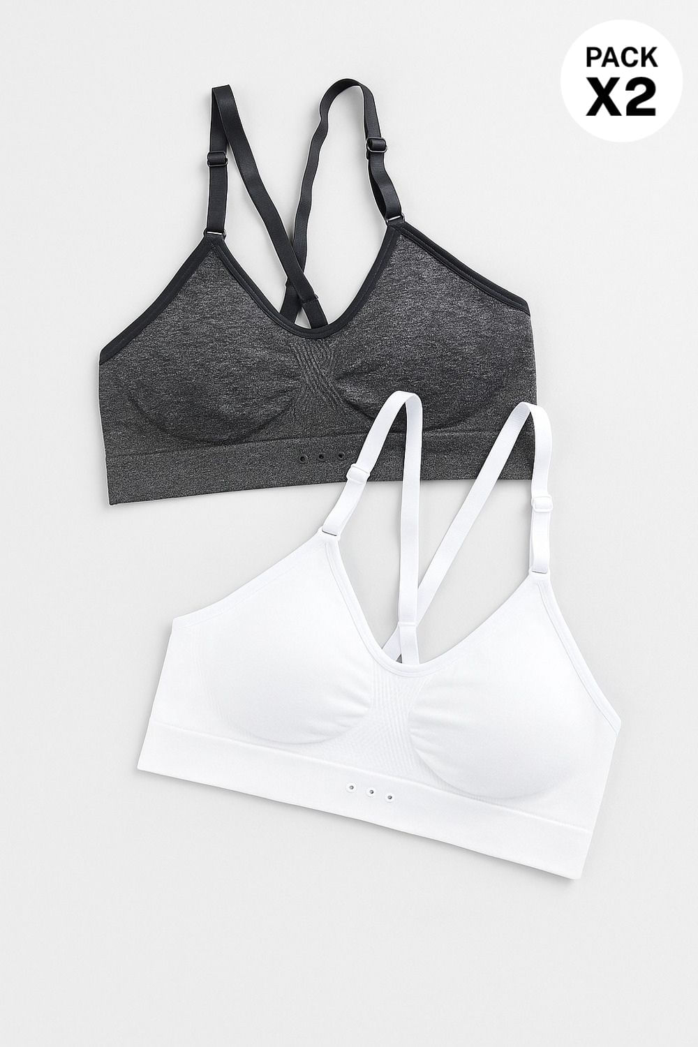 Top junior sin costuras paquete x2