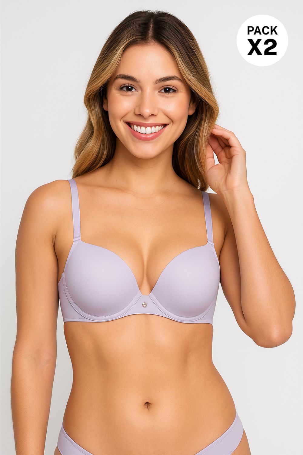 Brasier paquete x2 copas tipo "b" en microfibra