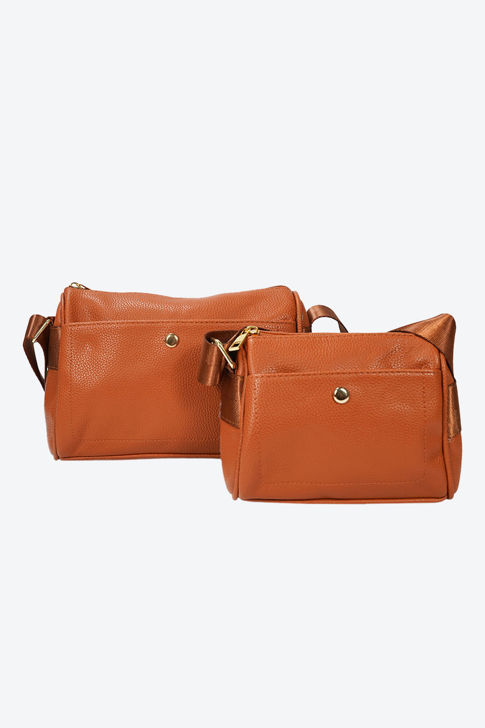 Set x2 bolsos con asas y compartimientos