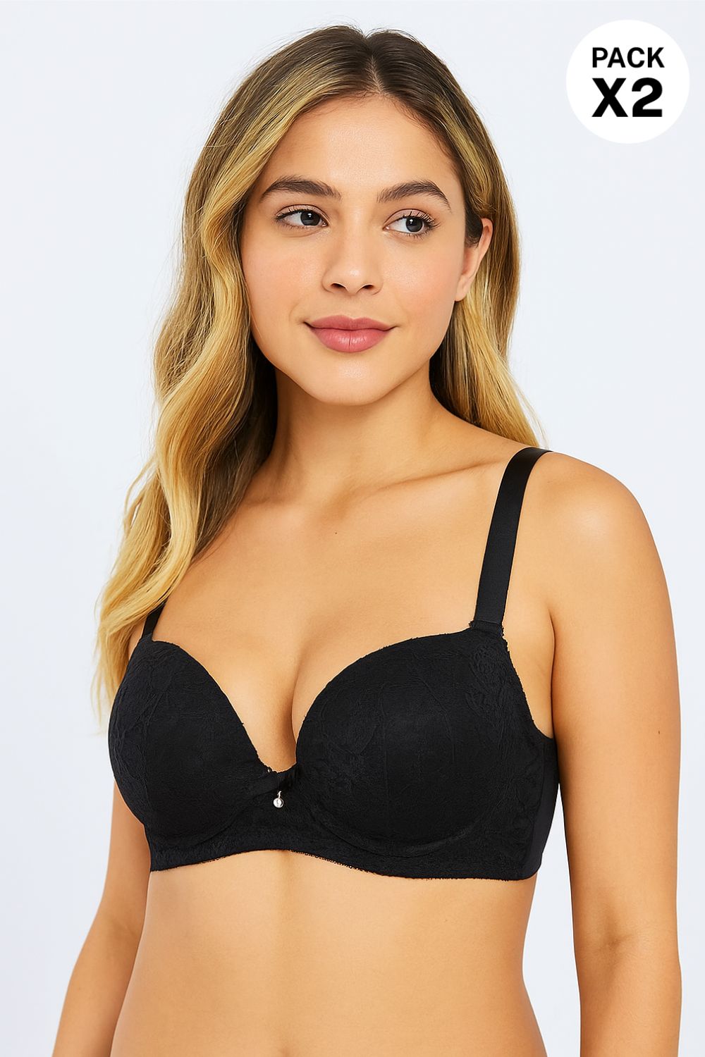 Brasier estilo strapless copa c en encaje