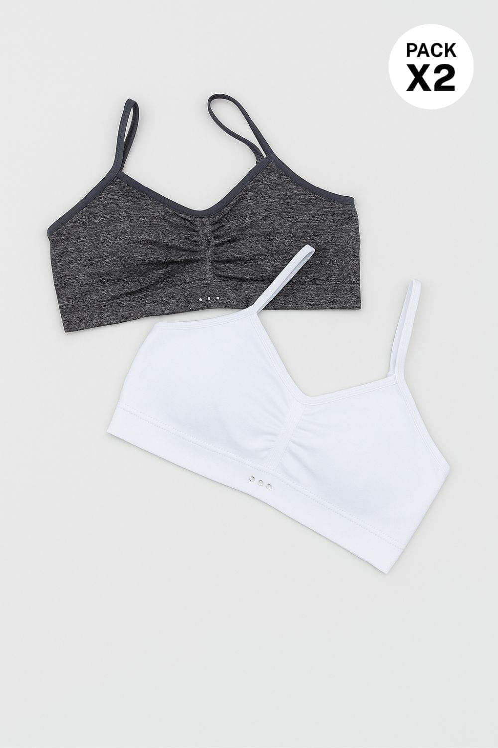 Top para niña sin costuras paquete x2