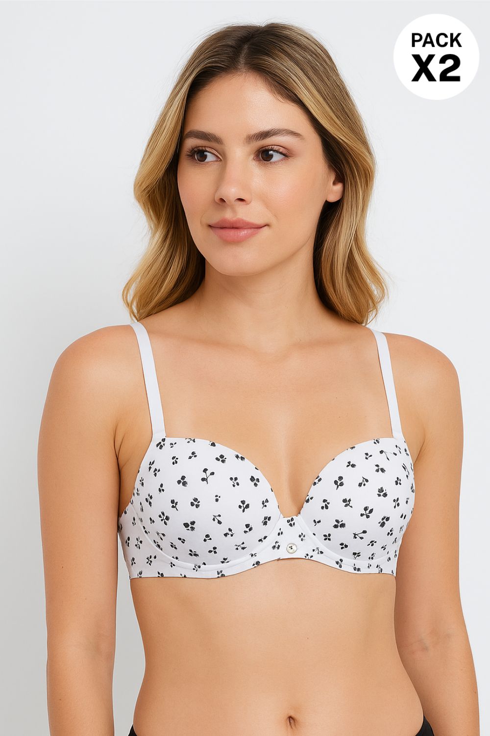 Brasier strapless de algodón x2 und