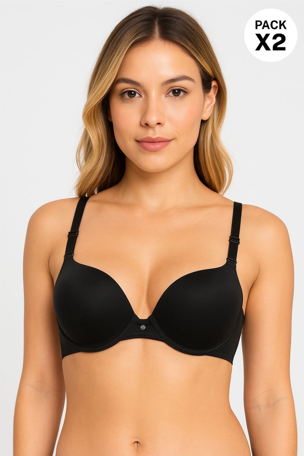 Brasier en microfibra paquete x2 con tecnología corte lasér