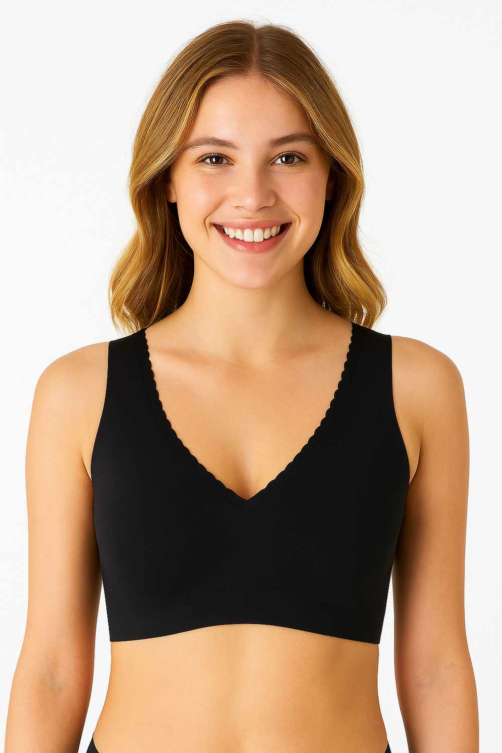 Top con tirantes amplios en microfibra