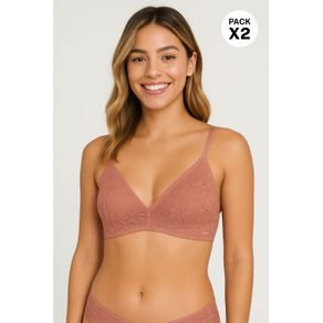 Brasier paquete x2 estilo triangular en encaje