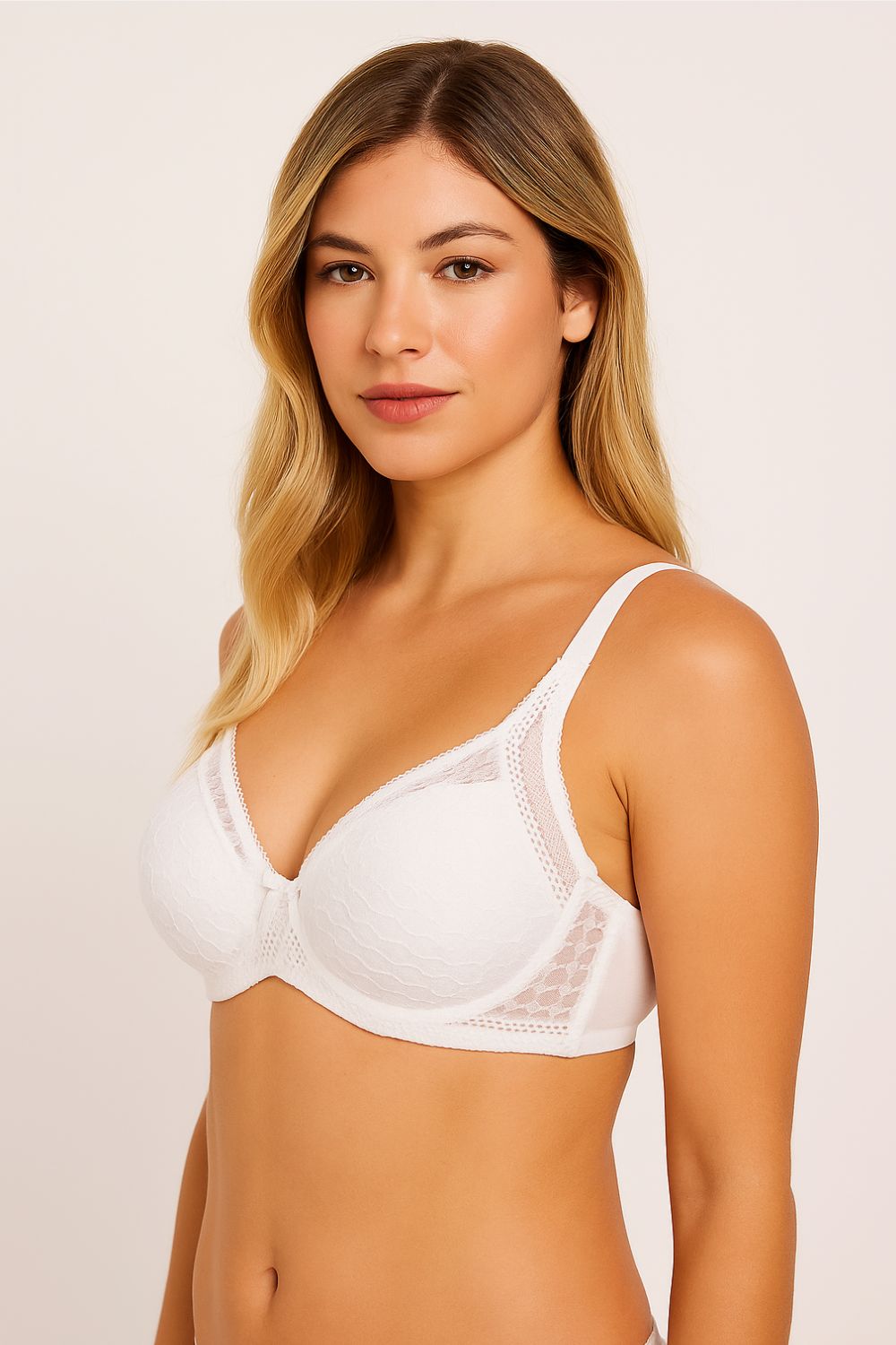 Brasier copa c 3/4 confeccionado en encaje
