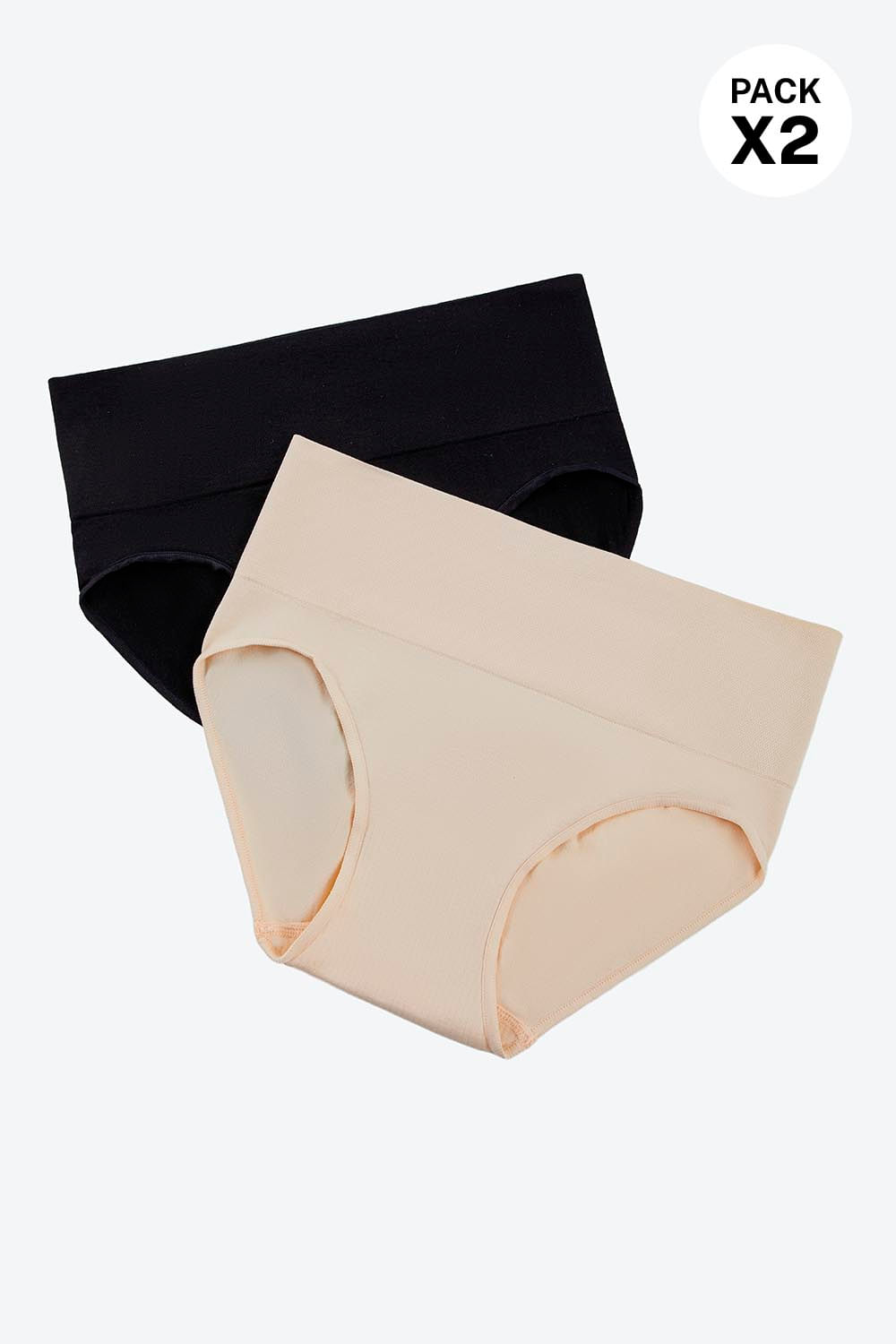 Panty tipo hipster con tecnologia seamless paquete x2