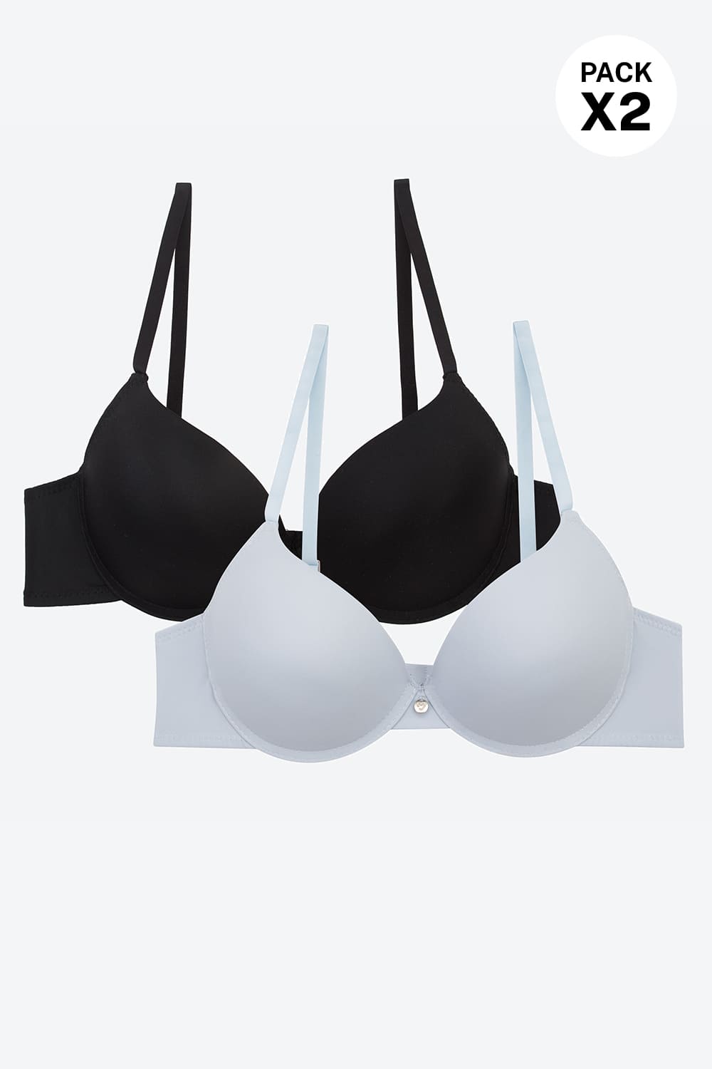 Brasier confeccionado en microfibra paquete x2