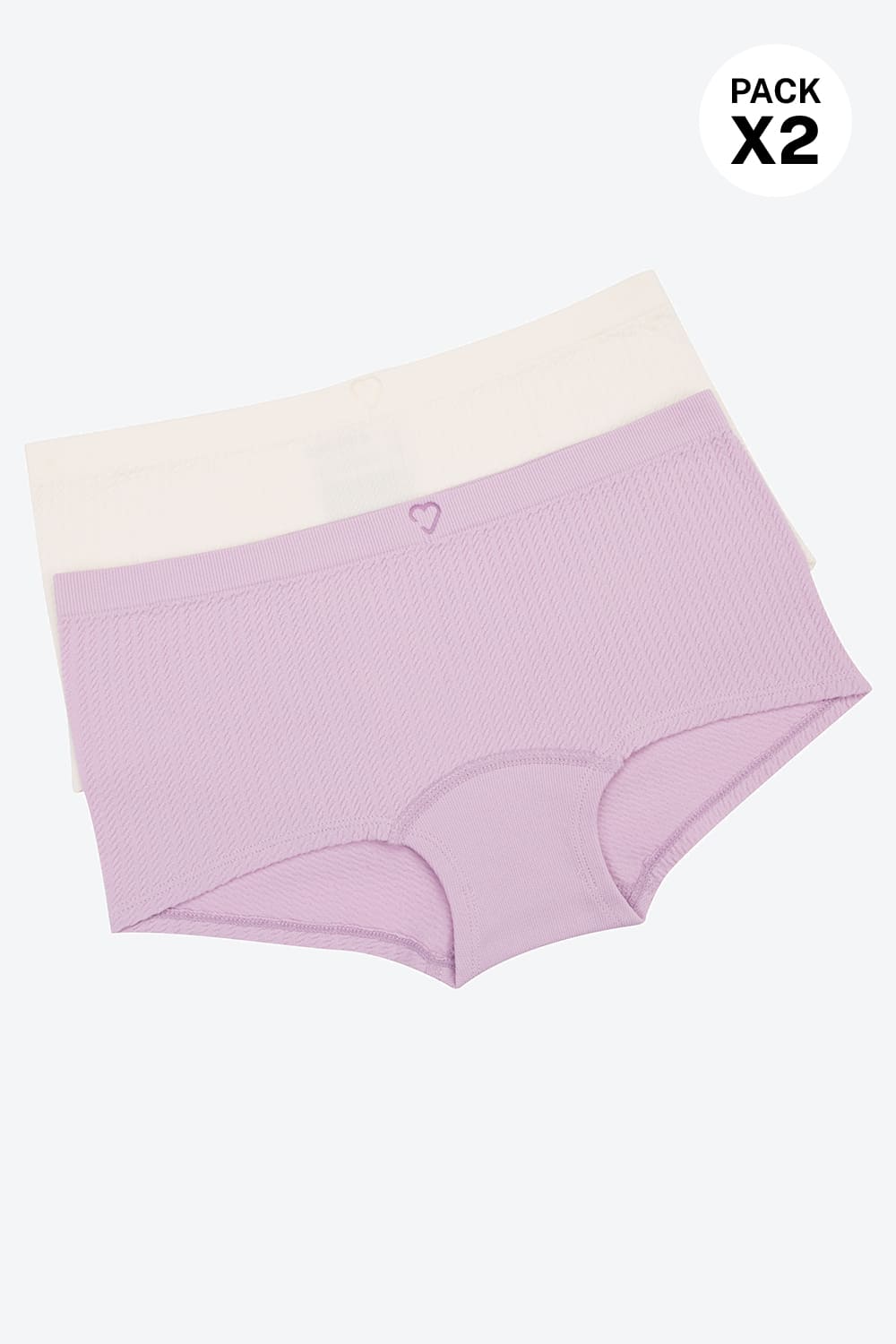 Bóxer para adolescentes sin costuras en los costados paquete x2