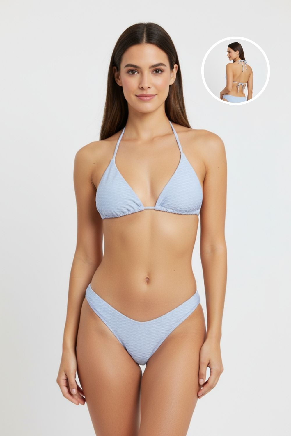 Vestido de baño tipo bikini en microfibra