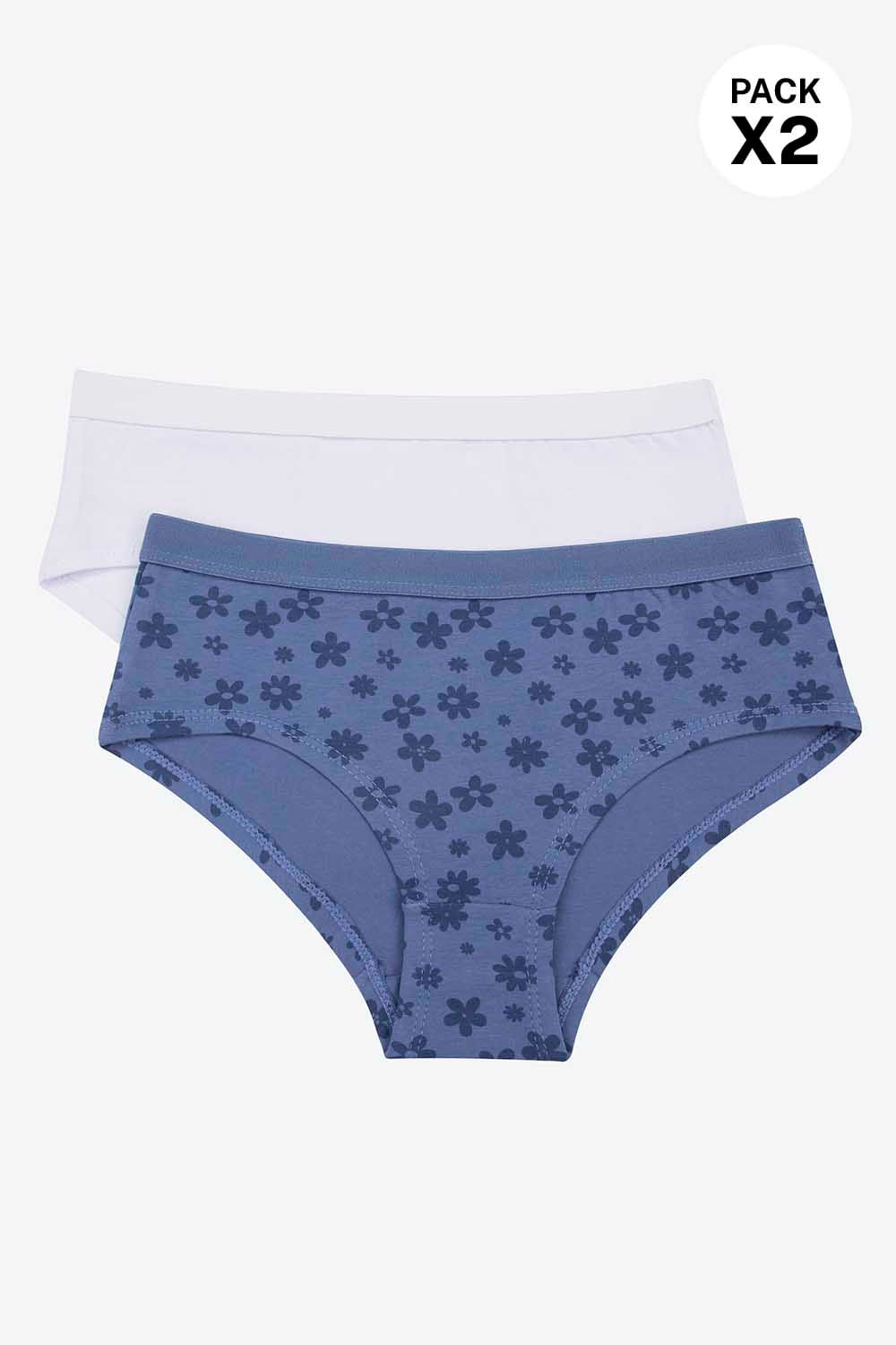 Hipster en algodón para niñas paquete x2