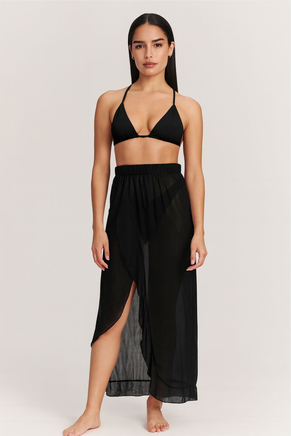 Salida de baño tipo falda larga