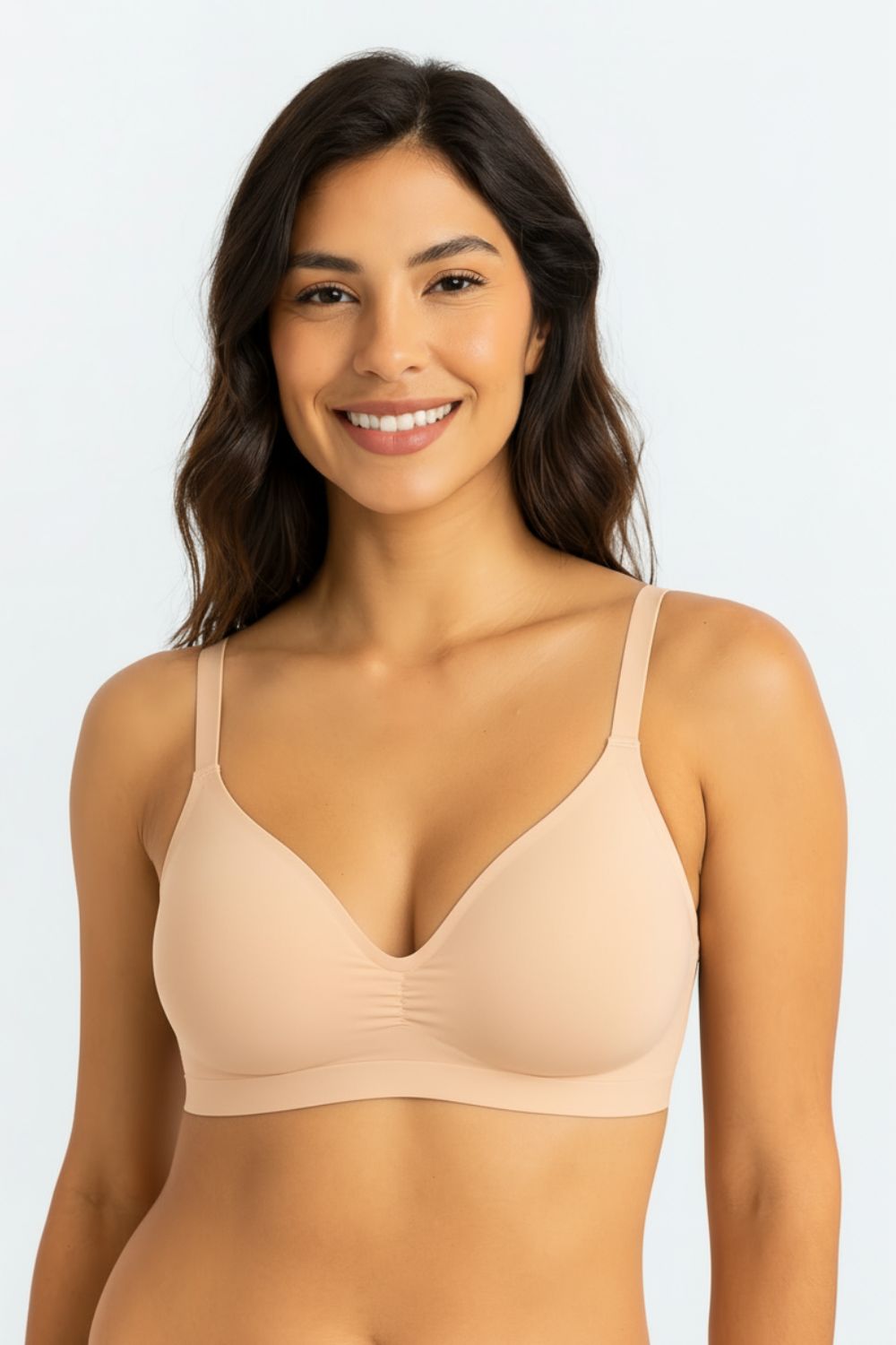 Brasier tecnobra triangular en microfibra con copas removibles