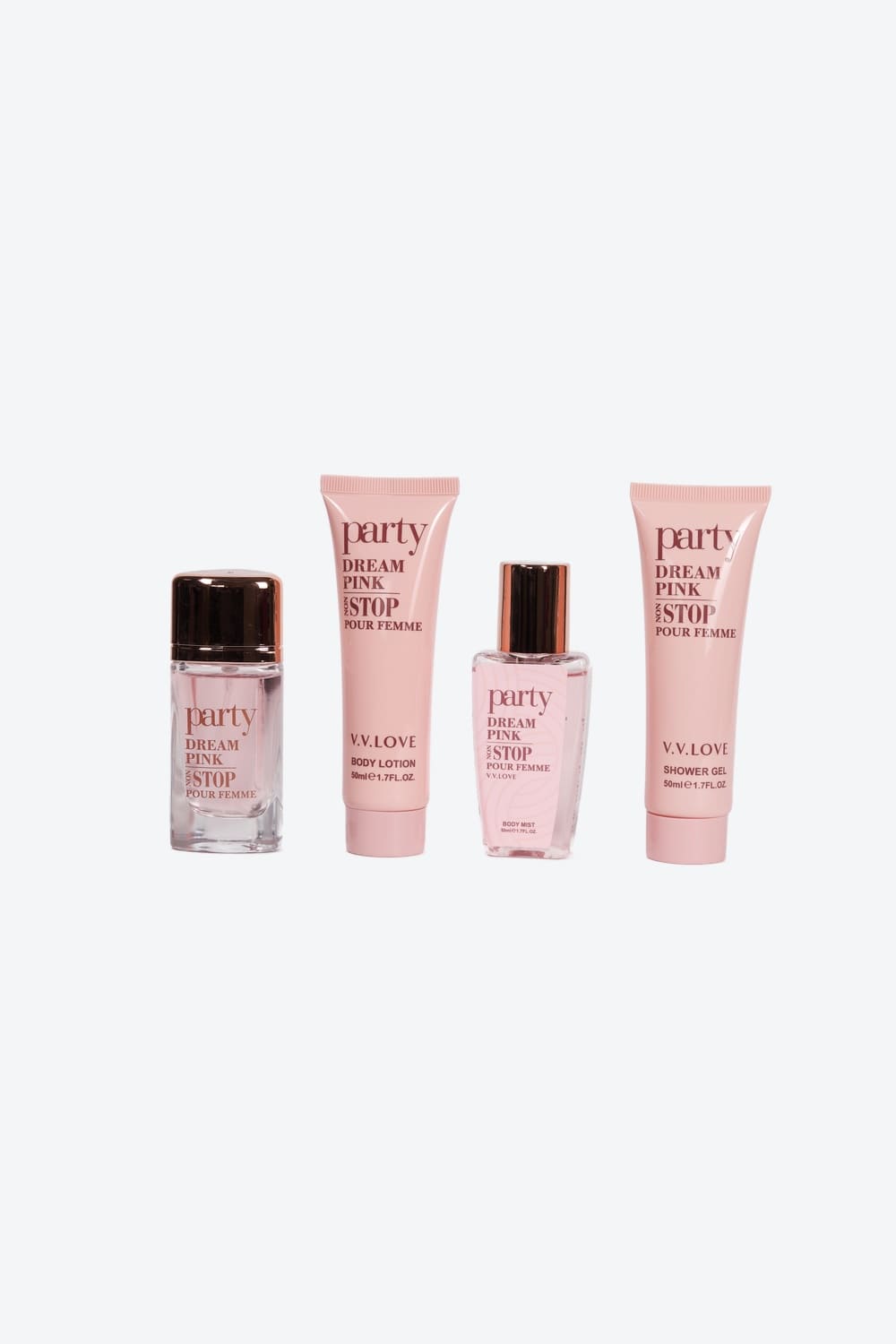 Set corporal party dream pink x4 pcs