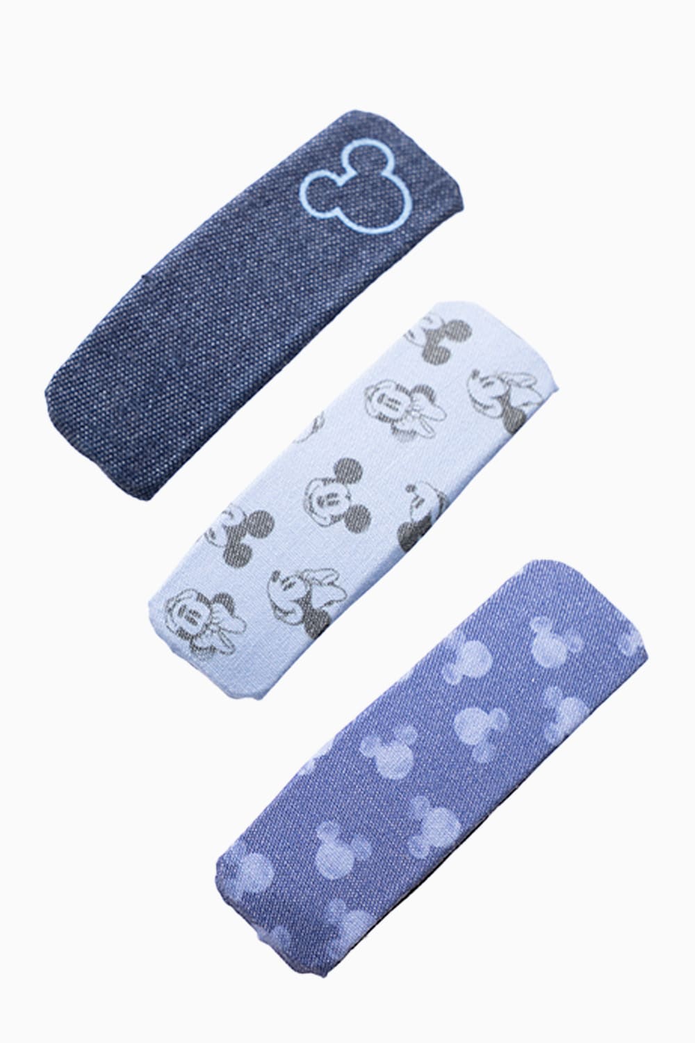 Set hebillas denim x3 unidades mickey mouse