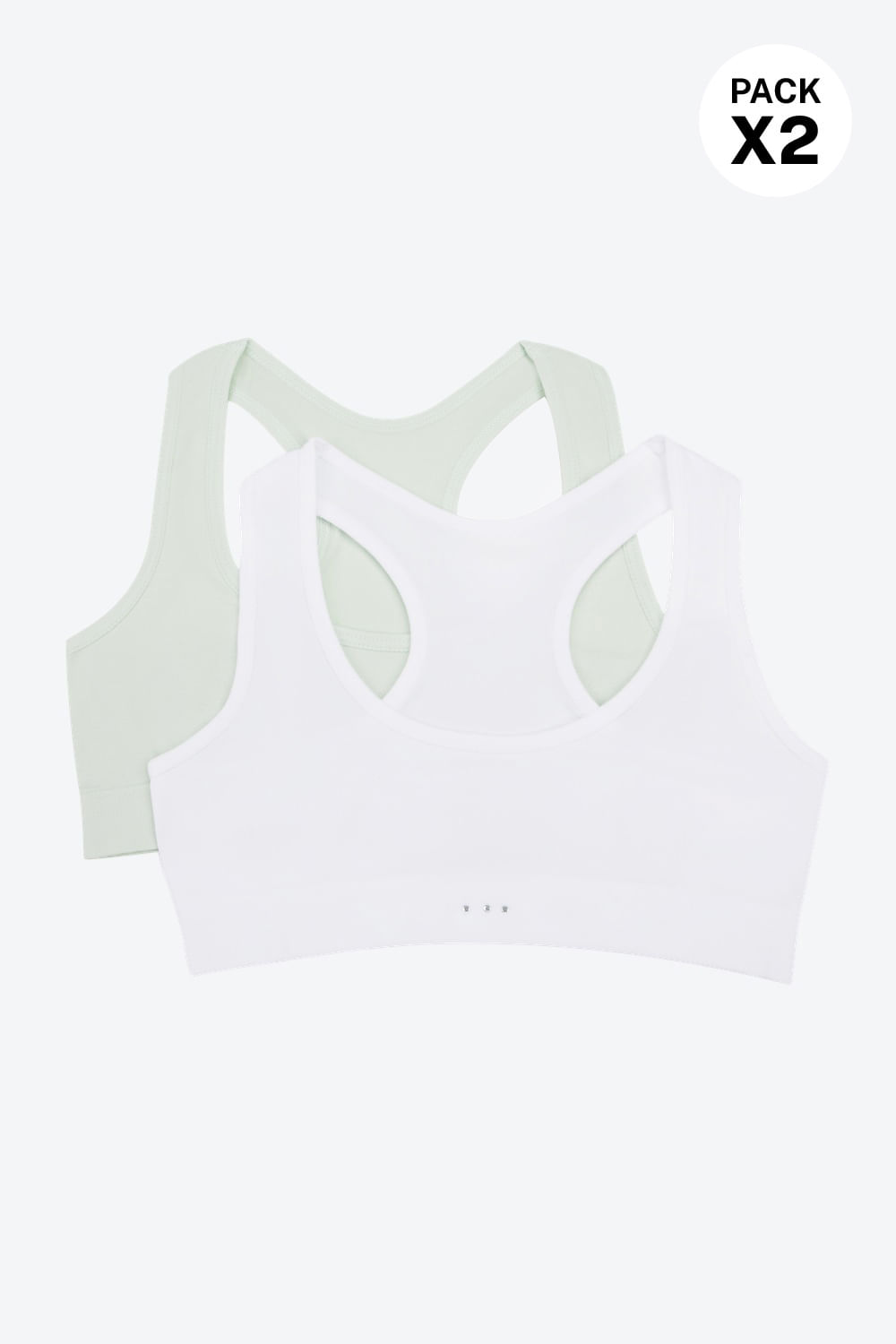 Top para niña con tecnología sin costuras paquete x2