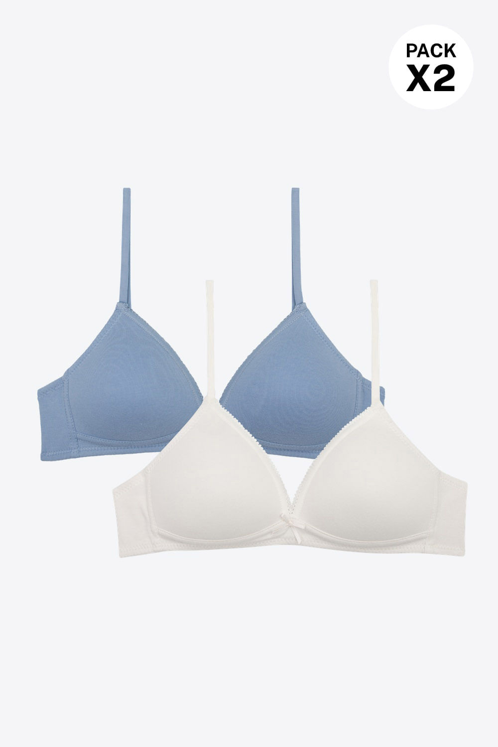 Brasier teen copa a paquete x2 en algodón