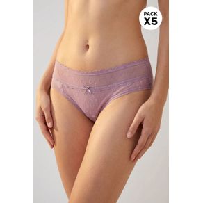 Panty hipster paquete x5 confeccionado en encaje