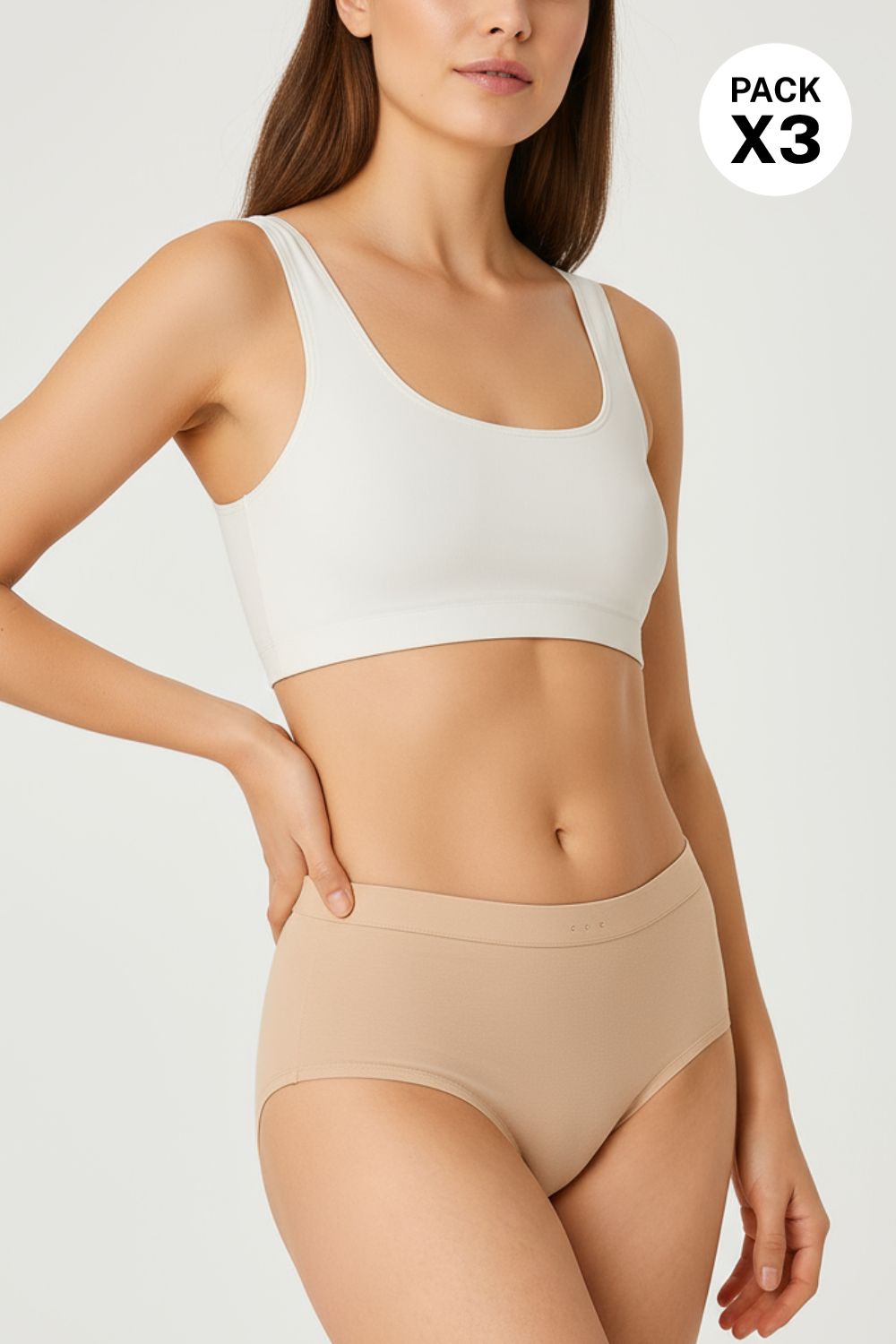 Hípster tipo seamless x3 unidades confeccionado en poliamida