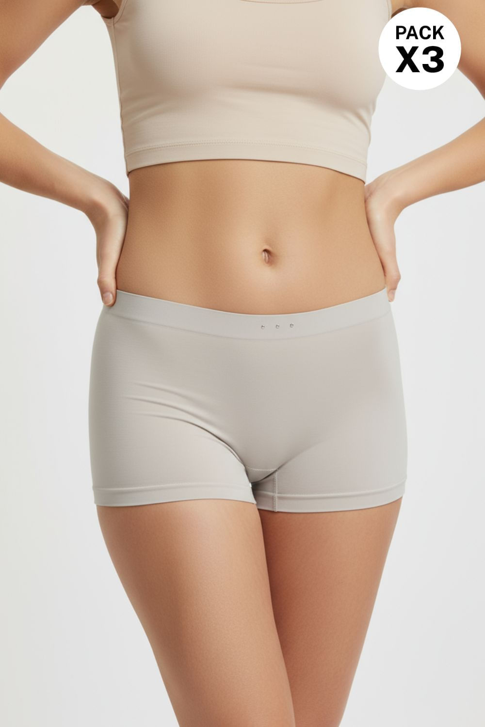 Panty bóxer tecnologia seamless paquetería x3