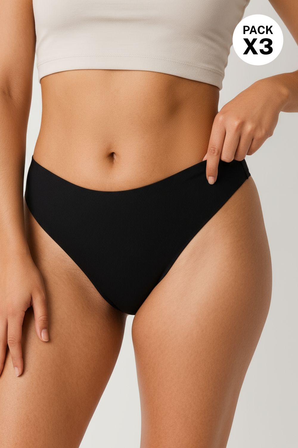 Brasilera con termofusionado en microfibra paquete x3