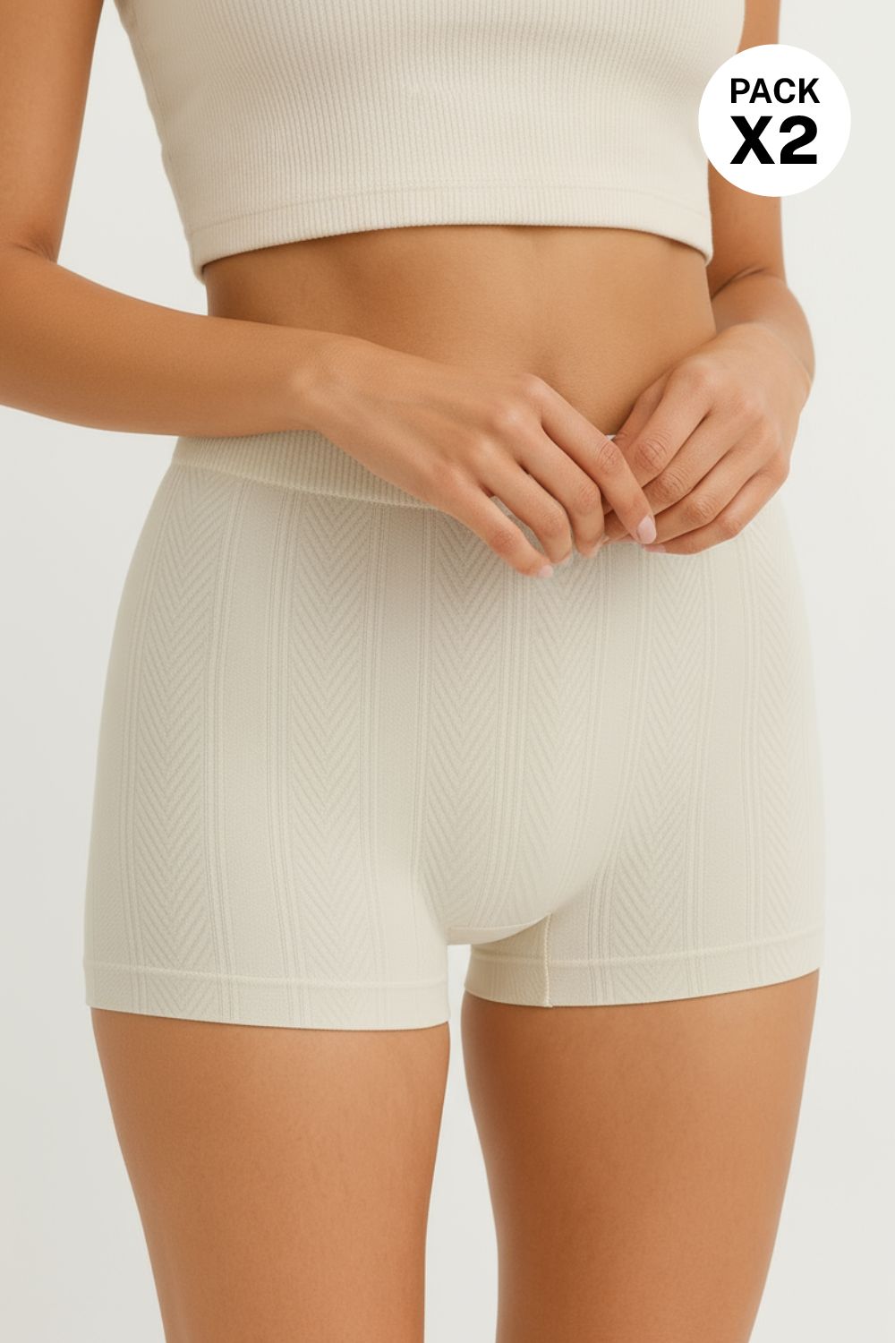 Boxer de talle medio en poliamida paquete x2