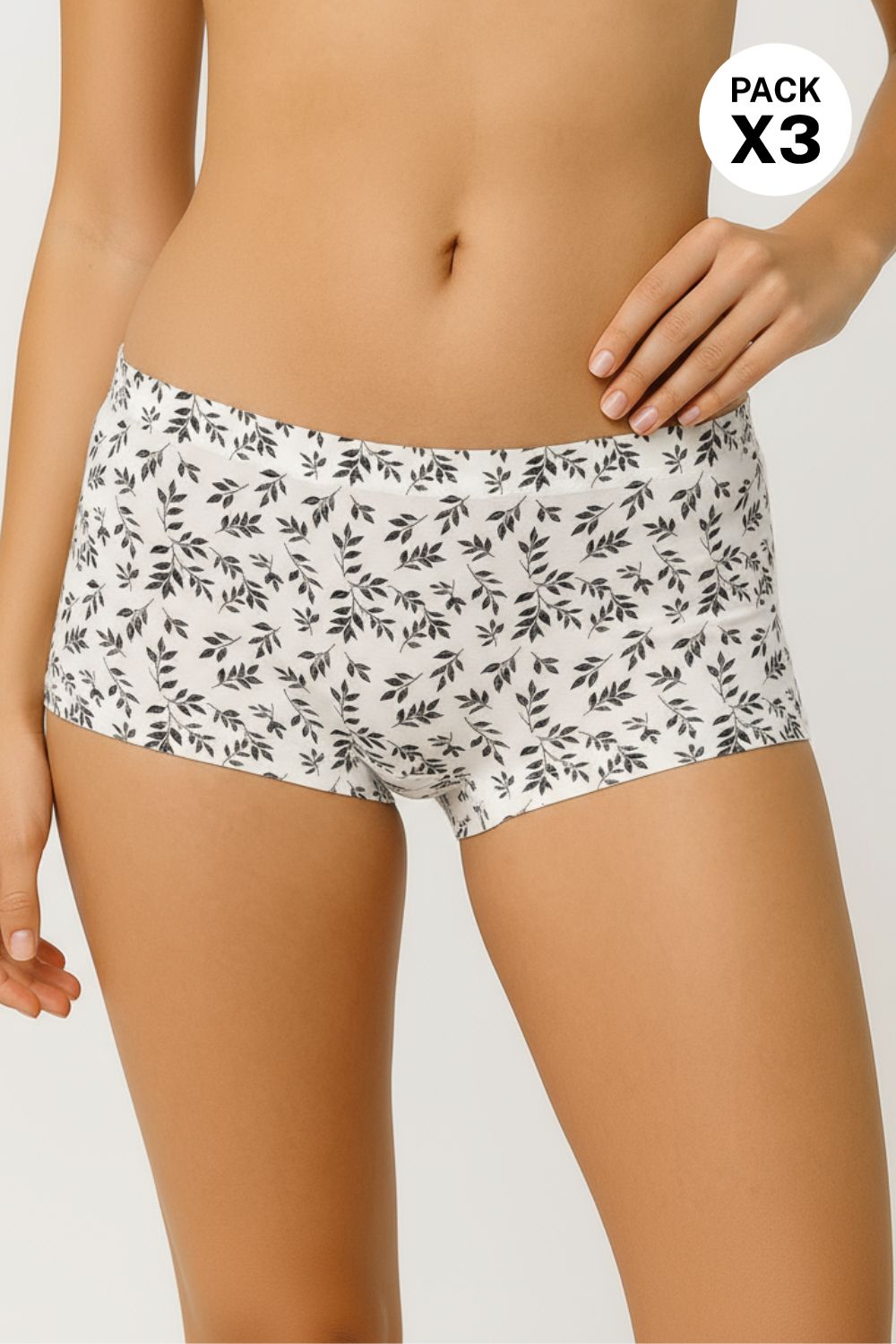 Panty bóxer invisible con tecnologia corte láser paquete x3
