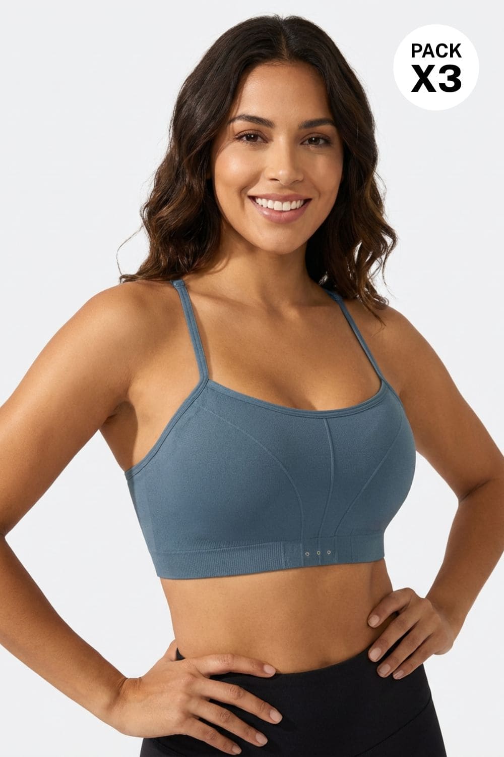 Top con cargaderas delgadas paquete x3 con tecnologia seamless