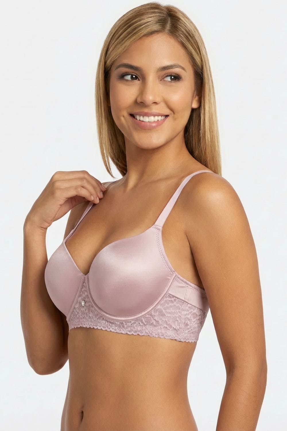 Brasier con cobertura 3/4 individual en microfibra satinada