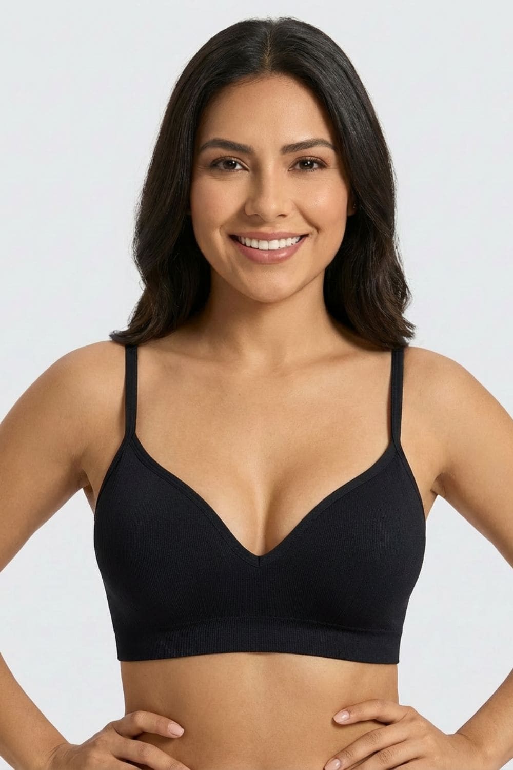 Brasier triangular individual seamless confeccionado en poliamida