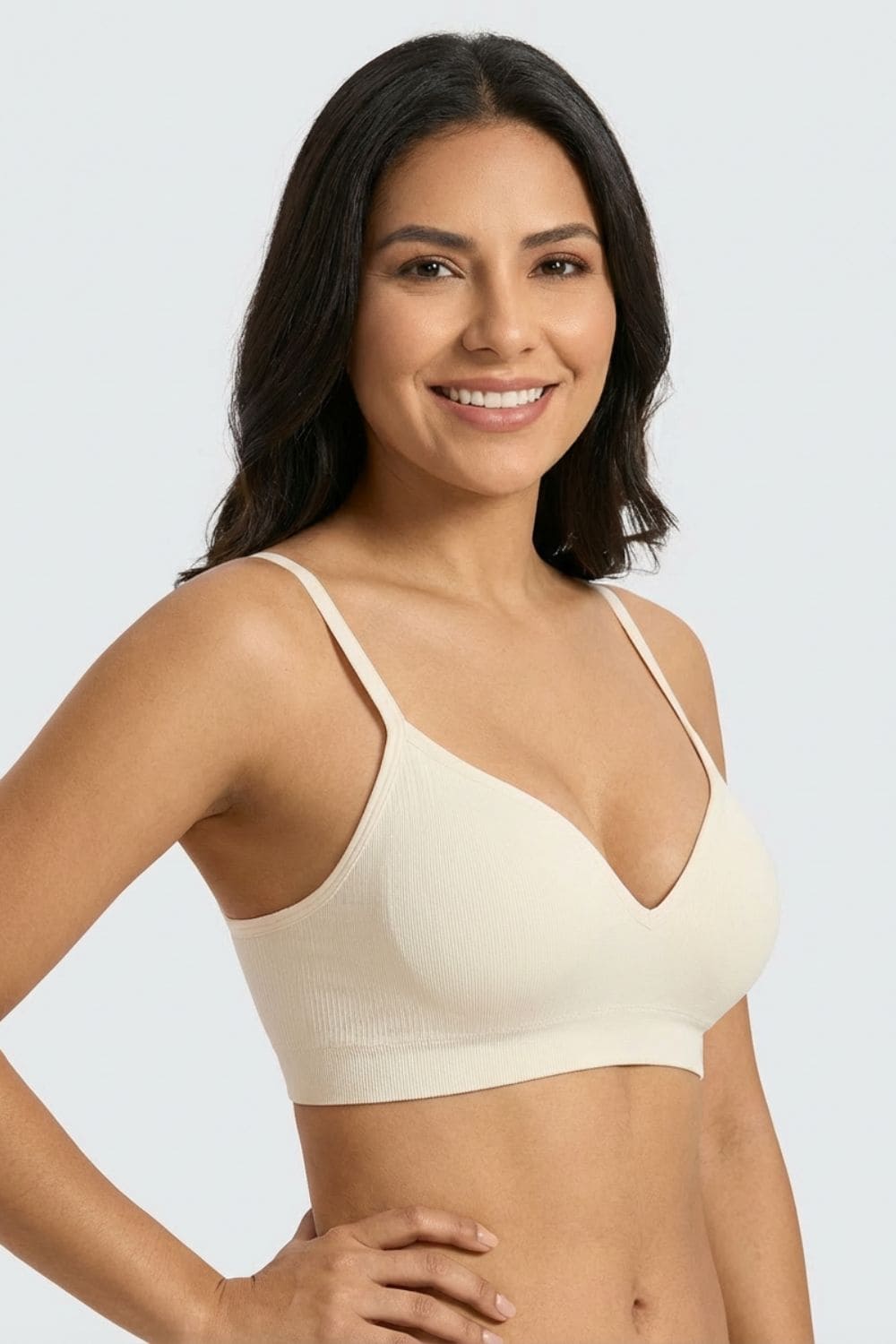 Brasier triangular individual seamless confeccionado en poliamida