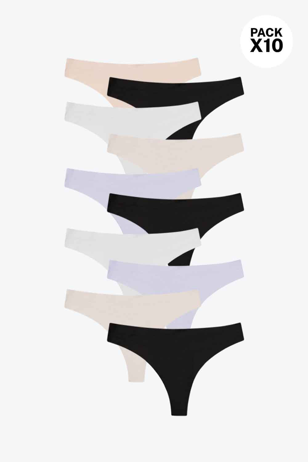 Paquete x10 panty brasilera termofusionado