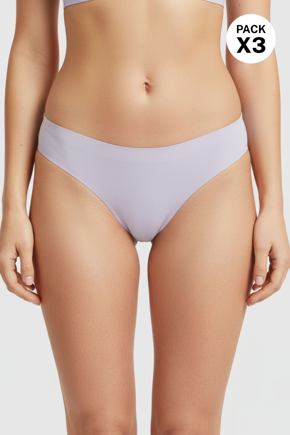 Panty brasilera confeccionada en microfibra paquete x3